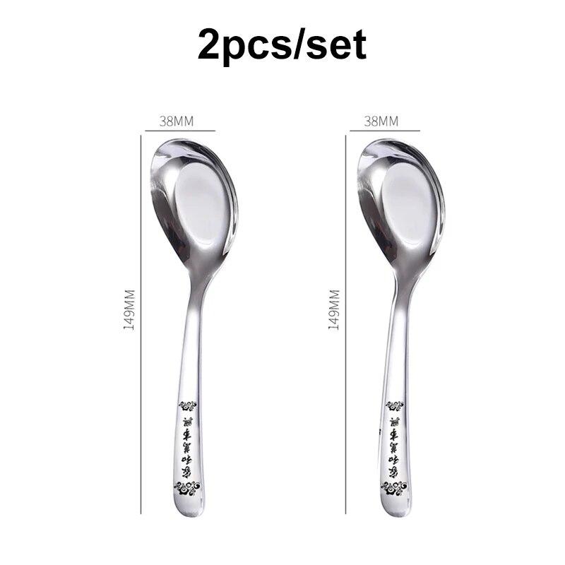 

2 шт./набор ложек из нержавеющей стали с плоским дном