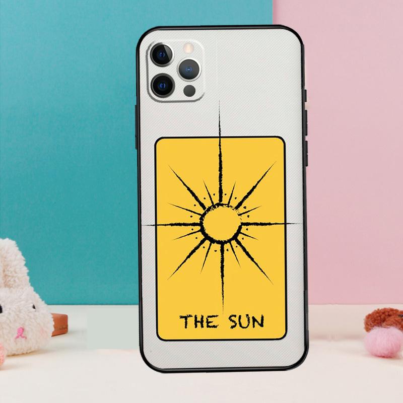 Tarot Card Astrology Sun Moon Lover Phone Case For iPhone 18 16 15 14 13 12 11 Pro Max 12 13 mini XR 15 16 Plus 16e Cover Coque
