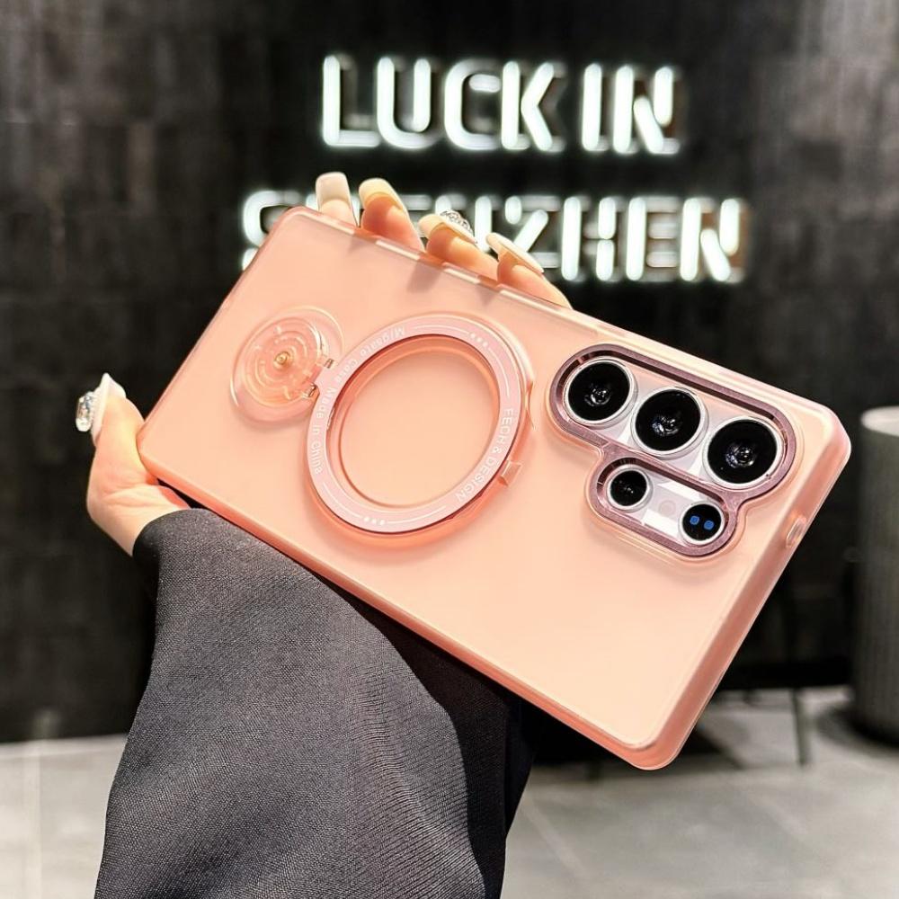 

Обертовий Кільцевий Тримач Стійка Чохол Для Samsung S25 Ultra S24 Plus S23 S22 S21 Магнітний Бездротова Зарядка Ударостійкий Чохол Galaxy S21