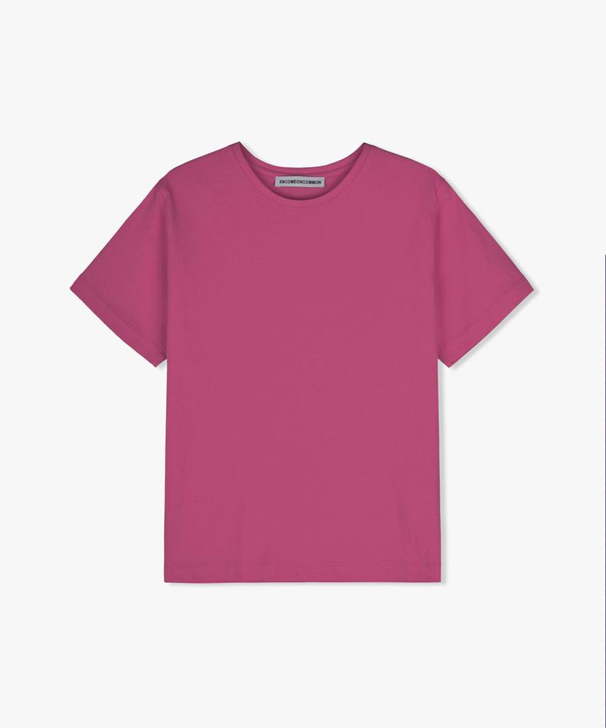 38COMEONCOMMON Regular Light Cotton T-Shirts (Berry Pink)