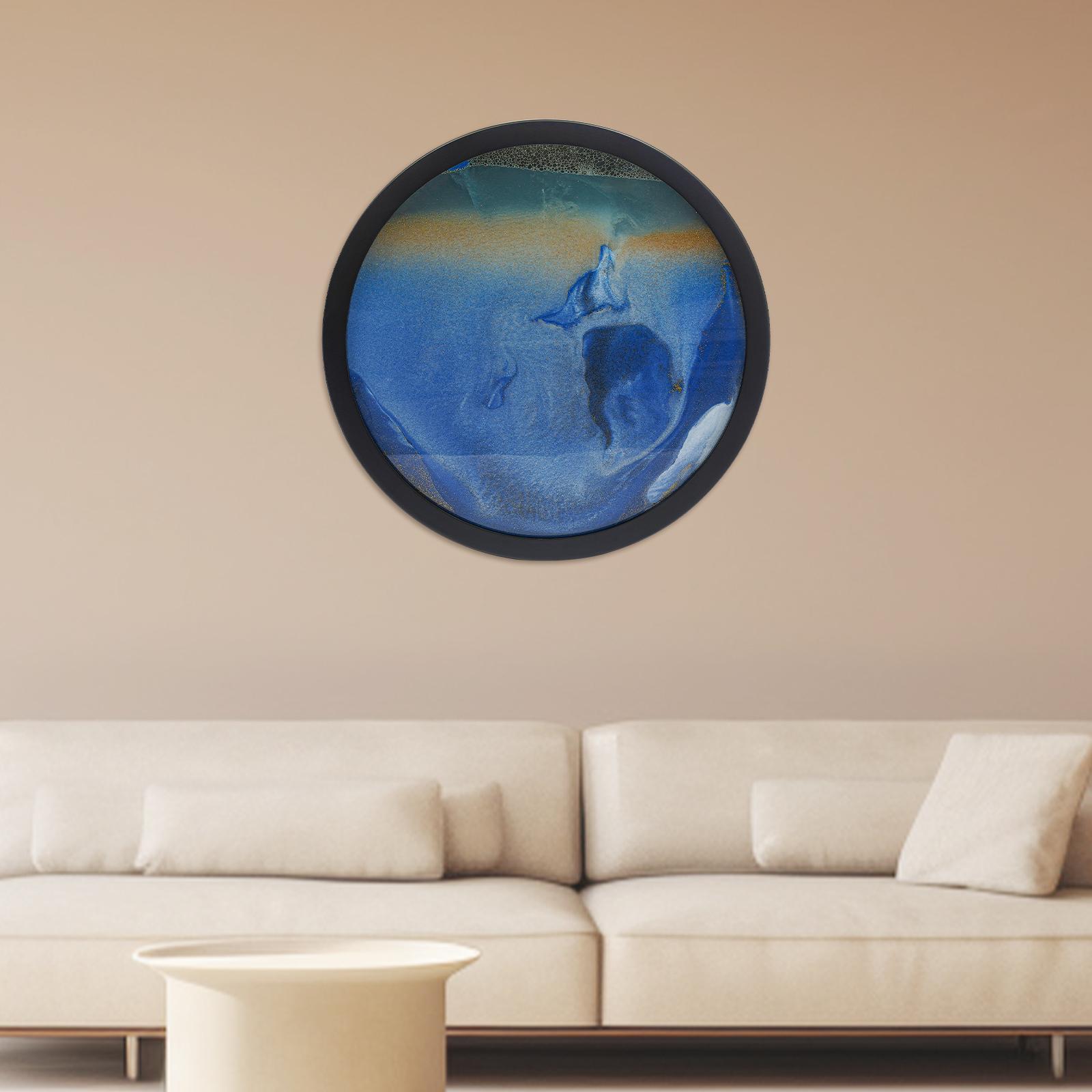 

44cm/17.3in Nordic Style Wall Art Decor, Abstract Wooden Wall Hanging, Modern Blue Home Decoration for Living Room,Bedroom,Gift синий