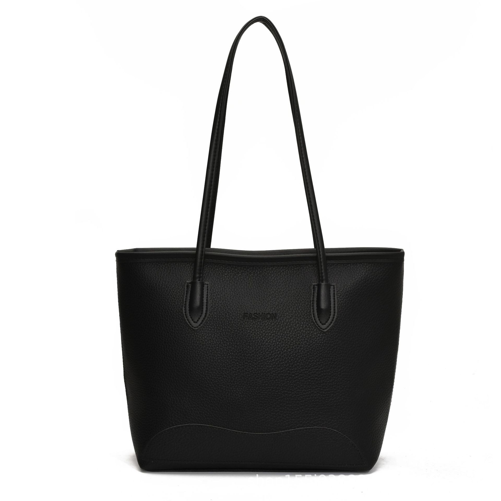 

Large capacity tote bag autumn and winter versatile commuter shoulder bag women s bag without pendant чёрный