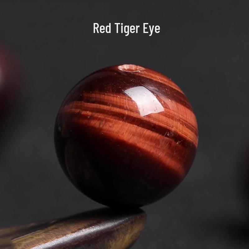 Natural Tiger Eye Cat's Eye Beads: Gold, Blue, Red, Yellow Crystal DIY Bracelet Spacer