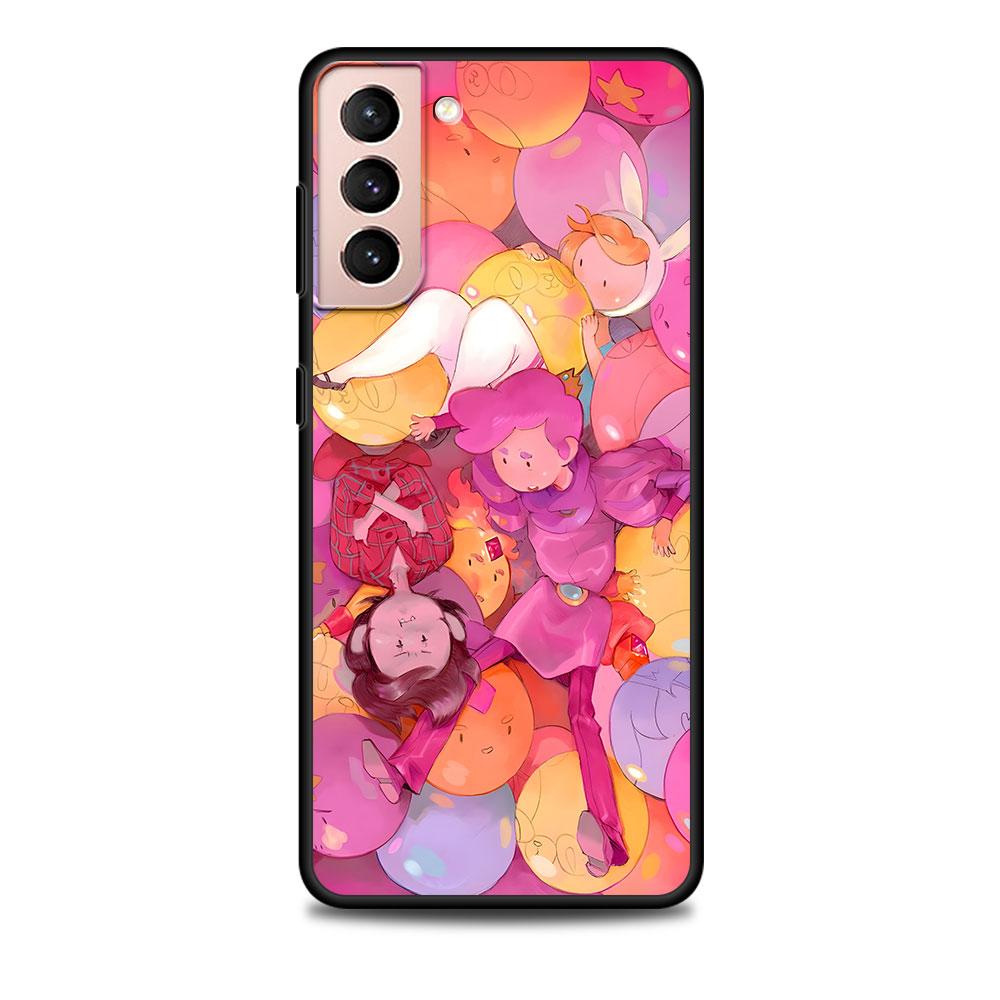 Fionna Cake Case for Samsung Galaxy S23 S10e S10 S21 FE S22 S9 S24 Ultra S20 Plus Soft Black TPU Phone Cover Bumper
