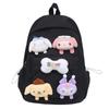 Li Shen Cute Lightweight Backpack for Middle School Girls with 5 Plush Toys