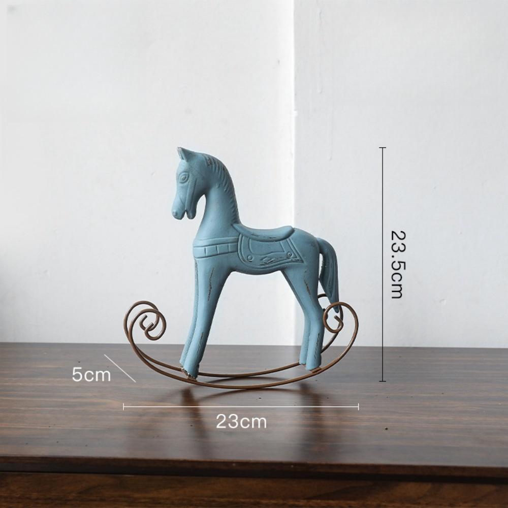 

Рождественские украшения Креативная резьба Деревянная лошадка-качалка Ретро Деревянная качающаяся лошадь Скульптура Домашний настольный декор Украшения Реквизит