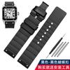 For Cartier Santos 100 Rubber Watch Band Black Rivet Silicone Strap 20mm 23mm Watch Band Men Women Brown Blue Soft Bracelet
