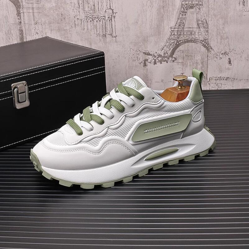 Modne nowe wiosenno-letnie buty dla ojca, gruba podeszwa, oddychająca siateczkowa powierzchnia, sportowe rekreacyjne buty męskie Forrest Gump a39