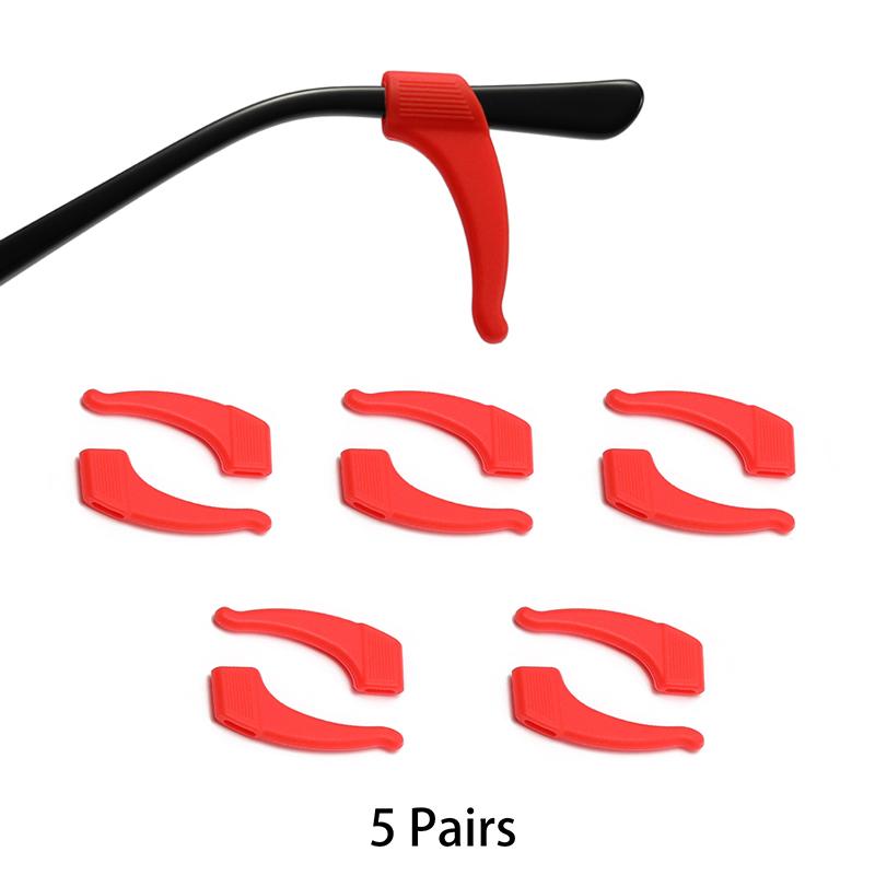 KAMMPT 5/10 Pairs Per Set Glasses Ear Hook New Multi-color Silicone Non-Slip Eyewear Ear Grips Soft Eyelasses Leg Fixing Hooks