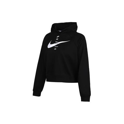 Nike Podzimní sportovní mikina s potiskem loga pro ženy černá