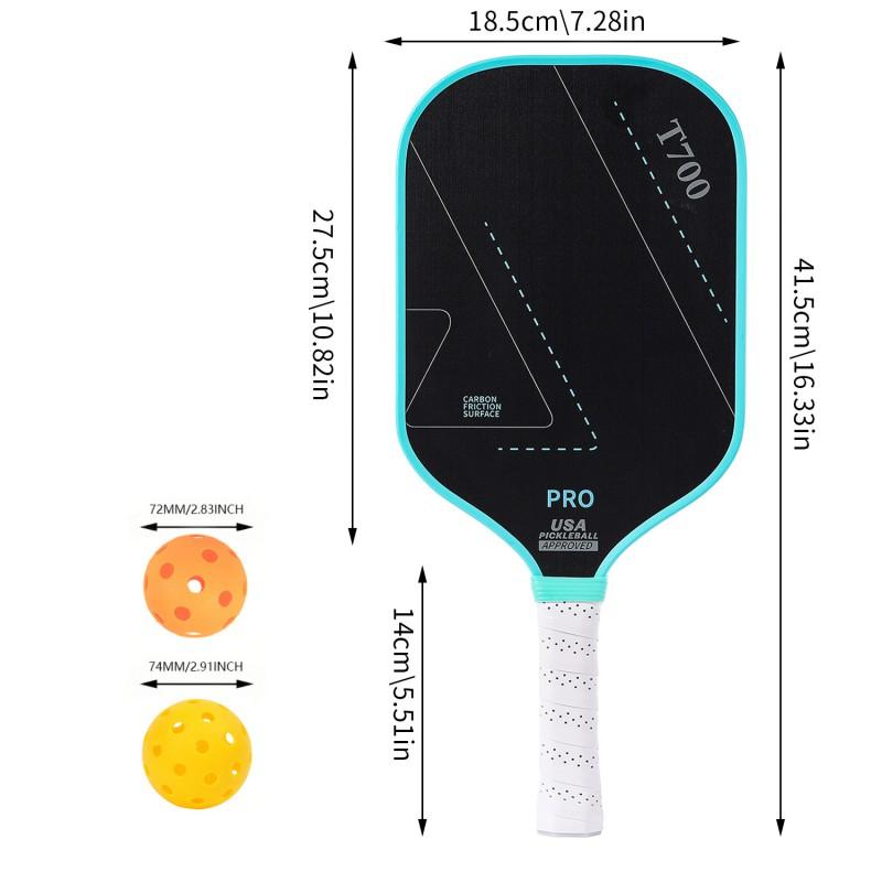 Carbon Fiber Pickleball Paddle Set With Honeycomb Core Beginners Recreational Players