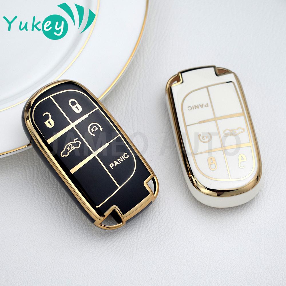 

Чехол для дистанционного ключа из ТПУ с 5 кнопками для Jeep Grand Cherokee WK2 SRT Renegade Compass 2th для Chrysler 200 300 300C