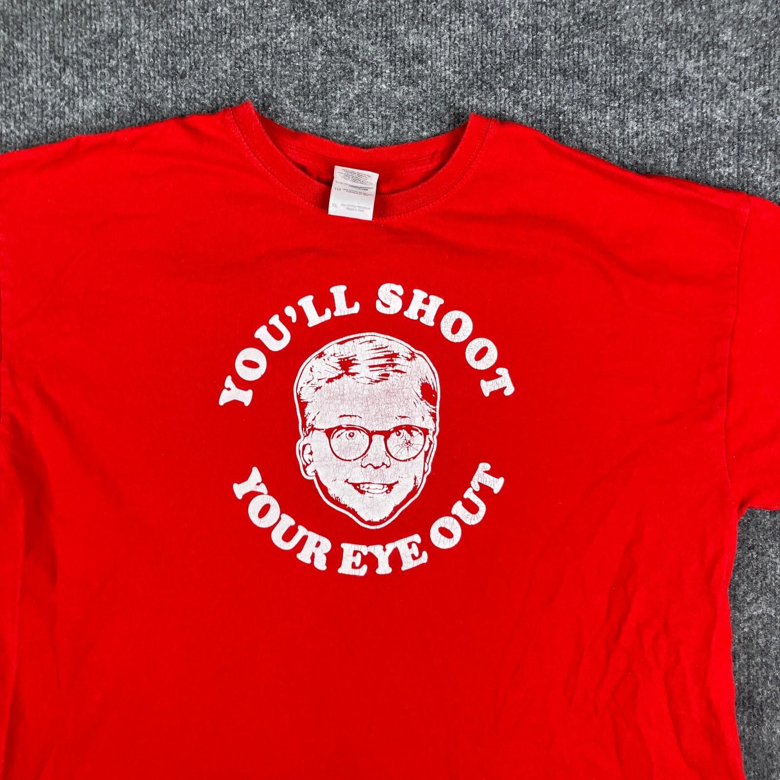 Gildan Christmas TShirt Mens XL Red A Christmas Story Graphic Holiday Tee XXL