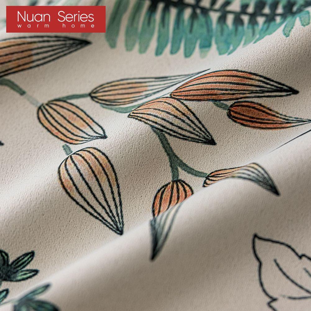 1PC Nuan Series Natural Hand-painted Printed Curtains Nordic Ins Style Blackout Curtains for Bedroom Living Room Balcony Window for Home Decor