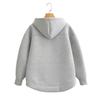 Autumn Women Gray Jacket With Hood Long Sleeve Big Pocket Zipper Jacket Coat Woman Loose Casual Outerwear Coat Tops