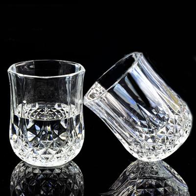Sada 2 ks 215ml diamantové malby sklenice na červené víno severské klasické degustační sklo na víno průhledné nádobí luxusní sada sklenic na whisky