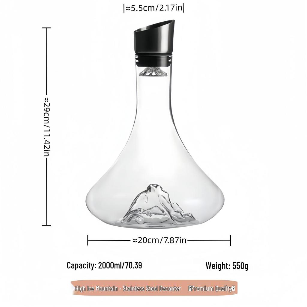 Waterfall Quick Red Wine Decanter - European Glass Wine Pot with Creative Mountain Design & Filter