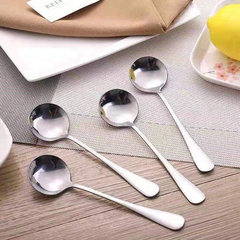 Steel Spoon, Takeaway Spoon, Deep Soup Spoon, Western-Style Spoon, Children s Dining Spoon, Dessert Spoon, Western-Style Fork, Household Spoon 3 Handfuls