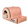Pet Bed House Semi-closed Cave Tent for Small Animals Thicken Cushion Pad