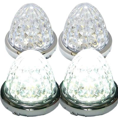 Tilpass 24V Lastebil LED Markeringslys Sidemarkeringslys 8 Sider Krystallkutt 16 LED