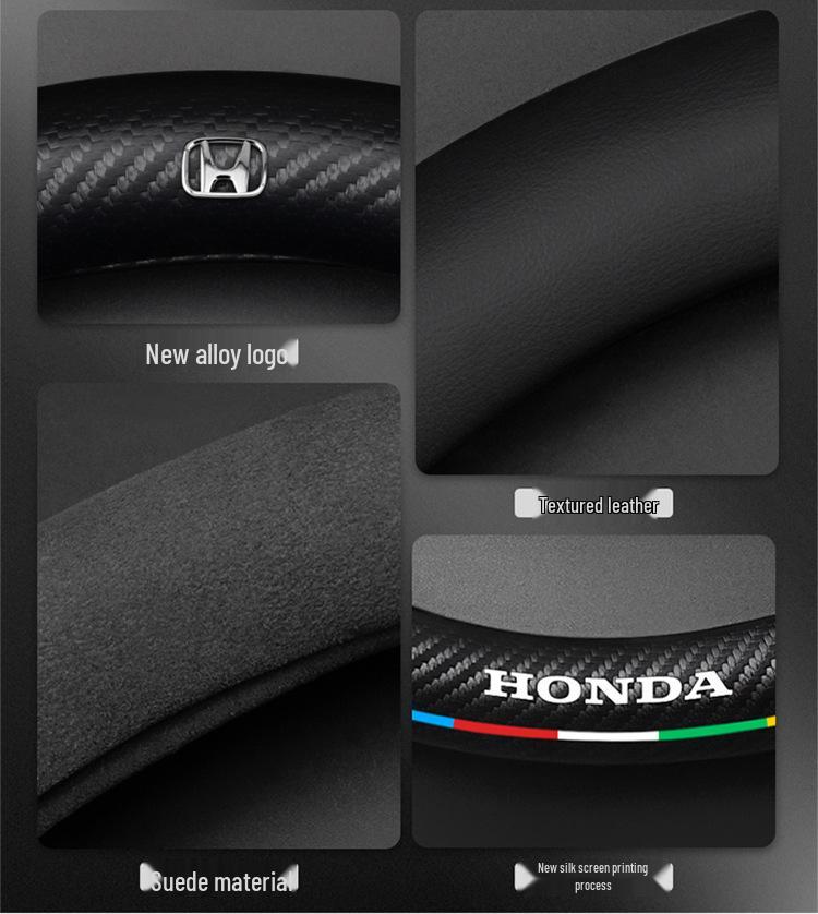 Honda Integra Steering Wheel Cover (22-24 Models) - Ultra-Thin Suede & Carbon Fiber for Men & Women