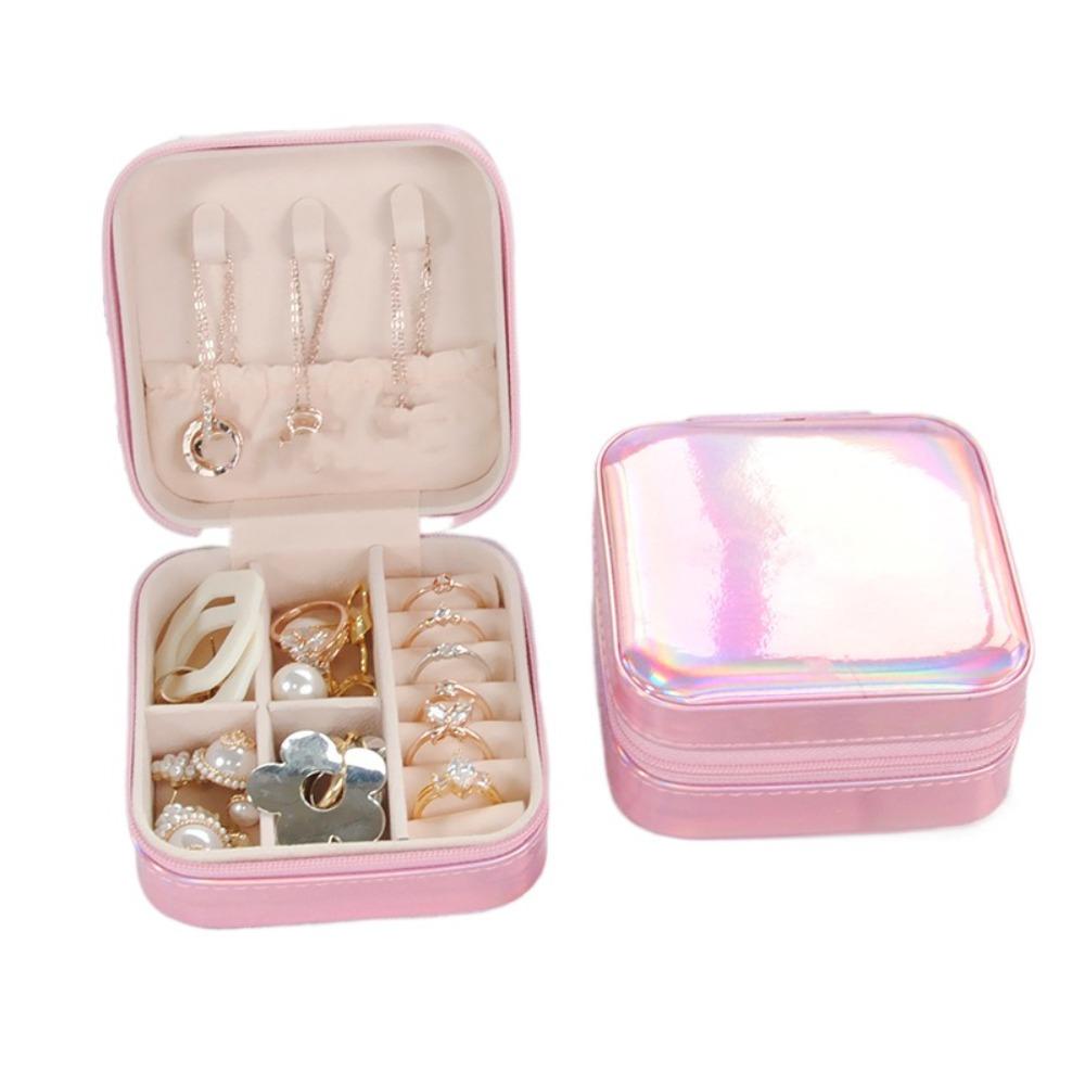 PU Leather Earrings Storage Case Large Capacity Mini Jewelry Display Box  Travel