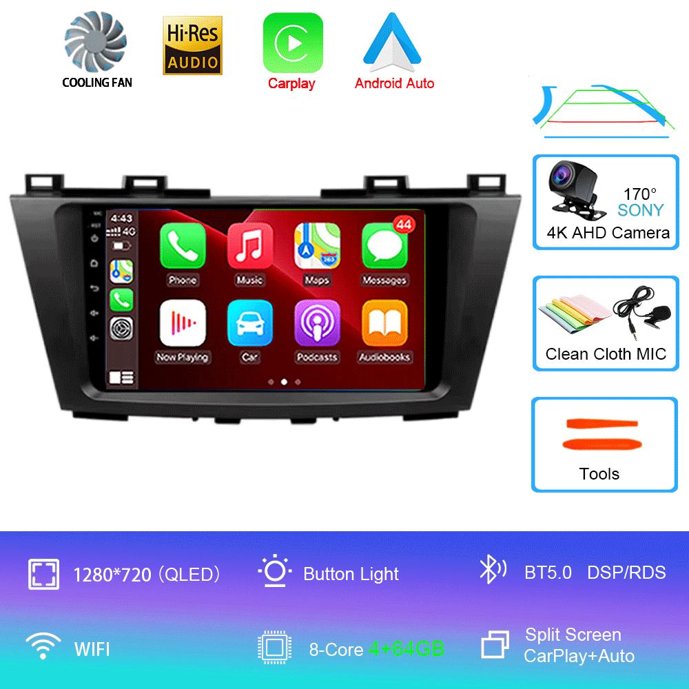 Android 14 Car Radio Multimedia Stereo Video Player For Mazda 5 CW 2010 - 2015 Navigation GPS Carplay 4G WIFI Auto 360 Camera