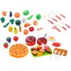 Pretend Play Kitchen Food Plastic Cutting Ages Educational Pretend Play Gift Set, Cookware, Utensils, Vegetables, Fruits, Ingredients, Board, Knife,