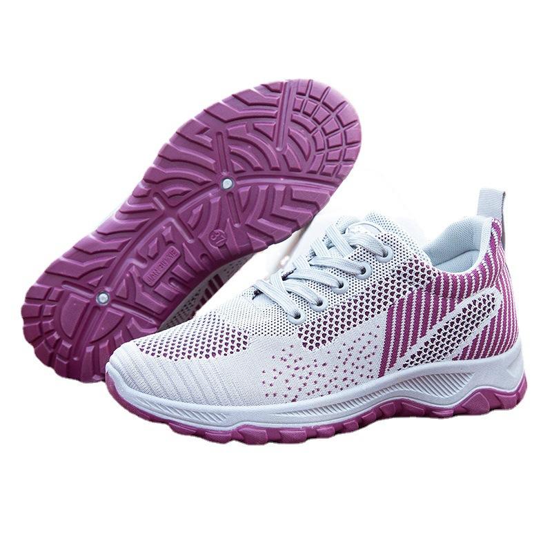 Neue Frühjahrs- und Herbst-Flugweberei Herren- und Damen-Paar-Sportschuhe modische vielseitige Laufschuhe Netz atmungsaktive lässige Wanderschuhe