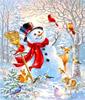 RUOPOTY Malování podle čísla Vánoční ručně malované jedinečné dárky Nástěnné obrazy podle čísla Sady sněhuláka do obývacího pokoje