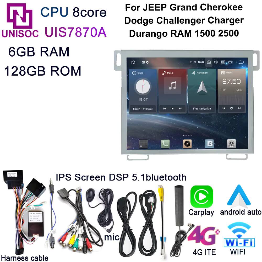 Ysmd8 For Dodge Challenger Charger Durango RAM 1500 2500 For JEEP Grand Cherokee Car Radio Multimedia Player Android Auto Carplay GPS