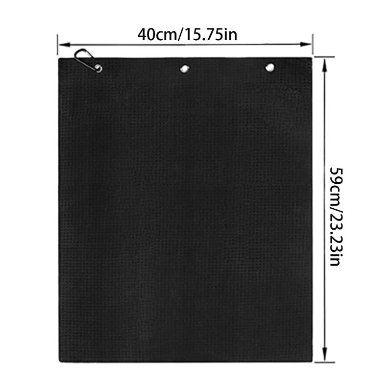 Golfs Club Wiping Cloth Golfs Towel with Buckle Hook Resistance Clip Golfs Head Cleanings Cloth Microfibers Wipe Cleaner