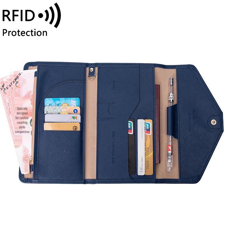 Tao Yin 2024 RFID Anti-Theft Passport and Card Holder: Simple, Solid Color, Multi-Functional for Travel