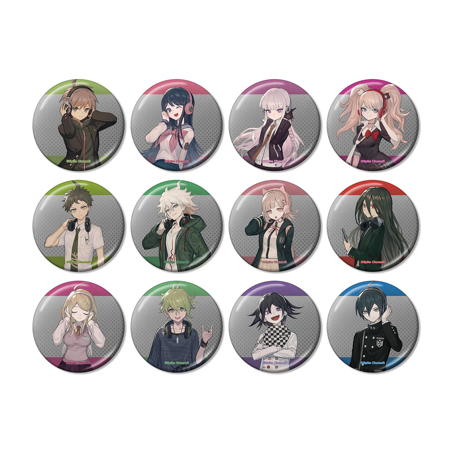 

Серия Danganronpa Иллюстрации с недостатками Наушники Торговые Металлические Значки-Кнопки Коробка из 12 шт. Вер.