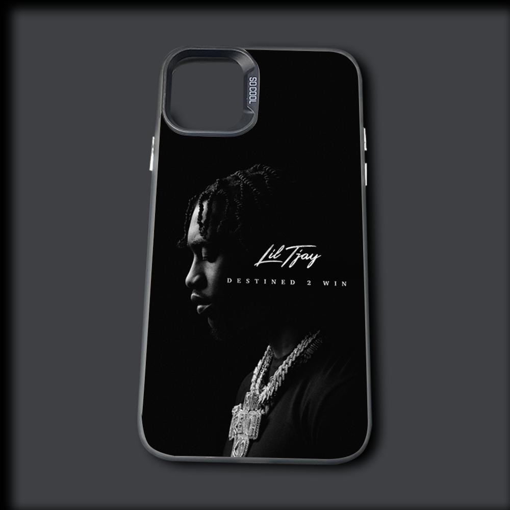 

Rapper L-Lil Tjay Phone Case For iPhone 16,15,14,13,12,11,Mini,Pro,MAX Gray Drop Matte Shockproof Soft Cover iPhone12