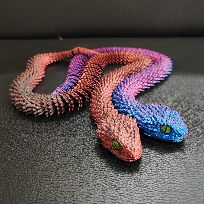 1 ks Dárky pro děti 3D tištěný had Simulace hada Figurka hada Flexibilní klouby Kancelářská hračka Domácí kancelář Dekorace Ozdoba