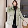 Down Cotton Jacket Women's 2025 New Mid-length Plus Size Loose Bread Jacket Cotton Jacket Winter Padded Jacket Thickened Jacket