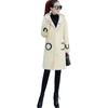 Plush Overcoat, Single Breasted, Windproof, Soft, Classic, Double-sided Fleece, Mid-Length, Cardigan Overcoat, Daily Wear