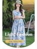 Elegant Plus Size Floral Cotton-Silk Sleeveless Summer Dress