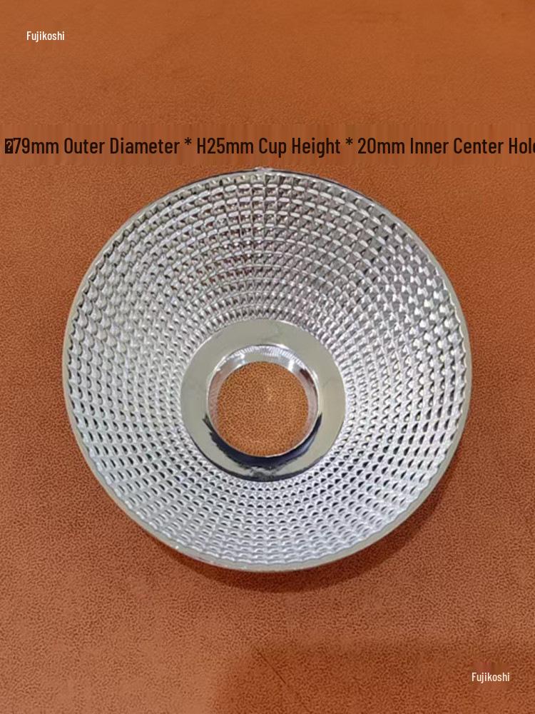 COB Optical Reflector Cup: 56-110mm Headlight Spotlight Focusing Lens, Plastic Cylinder Cup