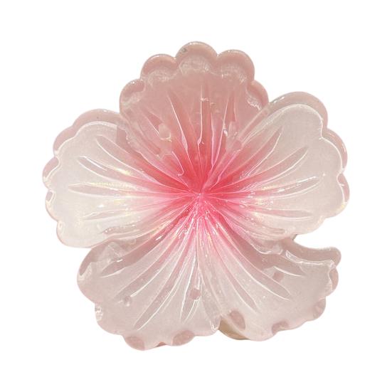 

Женская заколка для волос в форме цветка, градиентного цвета, для отдыха на пляже, для путешествий, для волос в виде головы акулы, украшение для волос розовый