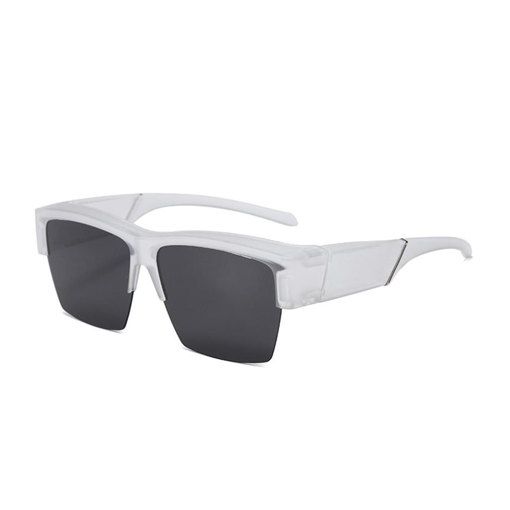 High-End Square Half-Frame Polarized Sunglasses for Men and Women with UV Protection
