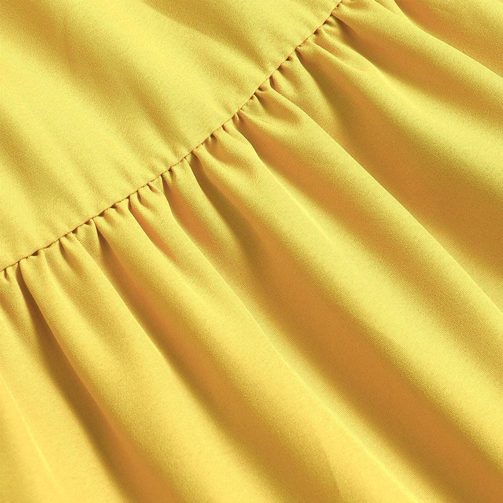 Kadın Modası Düz Renk Çiçekli Dantel Elastik Bel Bol Uzun Etek