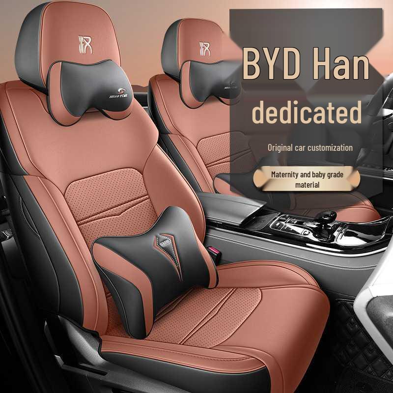 BYD Han Leather Seat Covers: Universal, All-Season, Five-Seater Cushion.