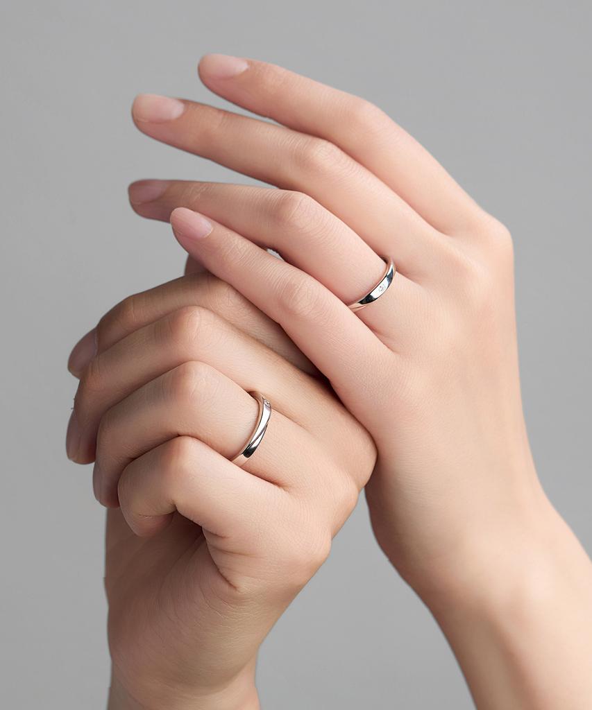 Lloyd Halfmoon 925 Silver Couple Rings/Friendship Rings Lrs26002S