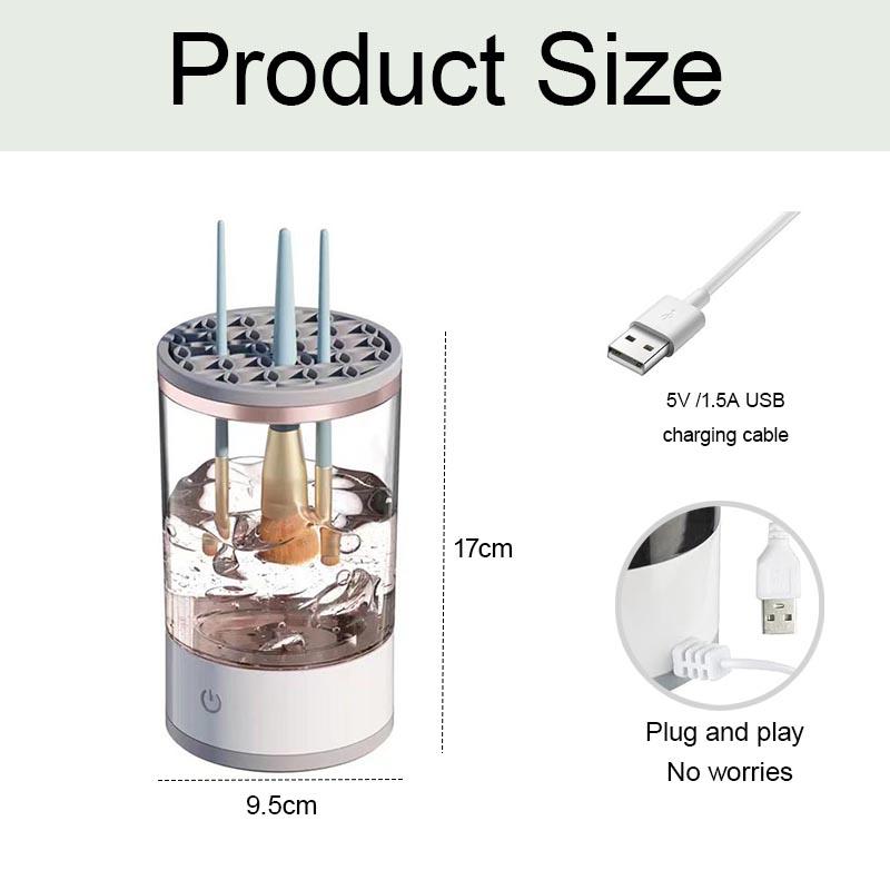 1 Piece Cosmetic Brush Cleaner, Cozy Brush Cleaner, Makeup Brush Cleaner, Automatic Spinning Makeup Brush Cleaner Fit for All Size Makeup Brush