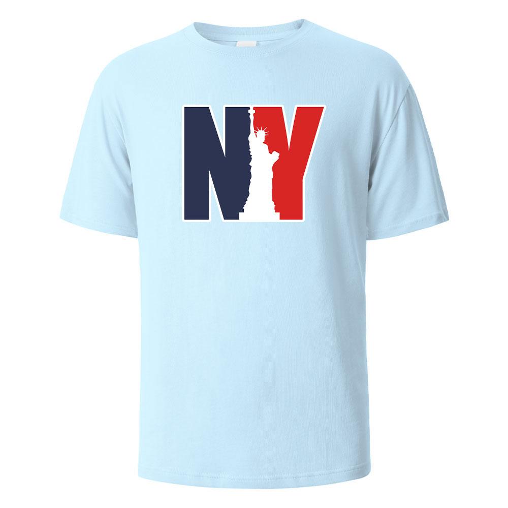 NewYork Print TShirt Summer Tees For Men Women 100 Cotton Oneck Oversize Casual Short sleeved Tops
