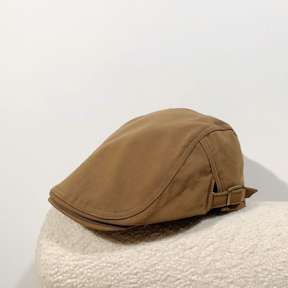Korean Style Berets Hat Solid Color Peaked Cap Sweet Octagonal Hat Ladies