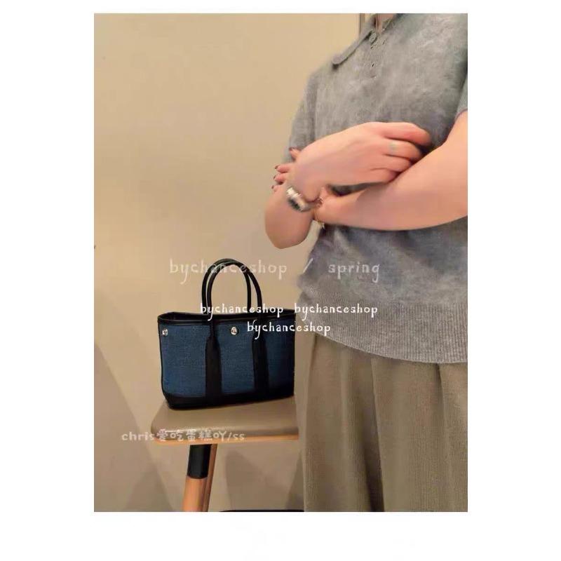 Early Spring New, Denim Canvas Garden Bag Commuter Large Capacity Tote Bag