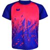 Butterfly Table Tennis Short Sleeve T-Shirt, Xterra, Unisex, Navy/Rose (412), Size O, 46430